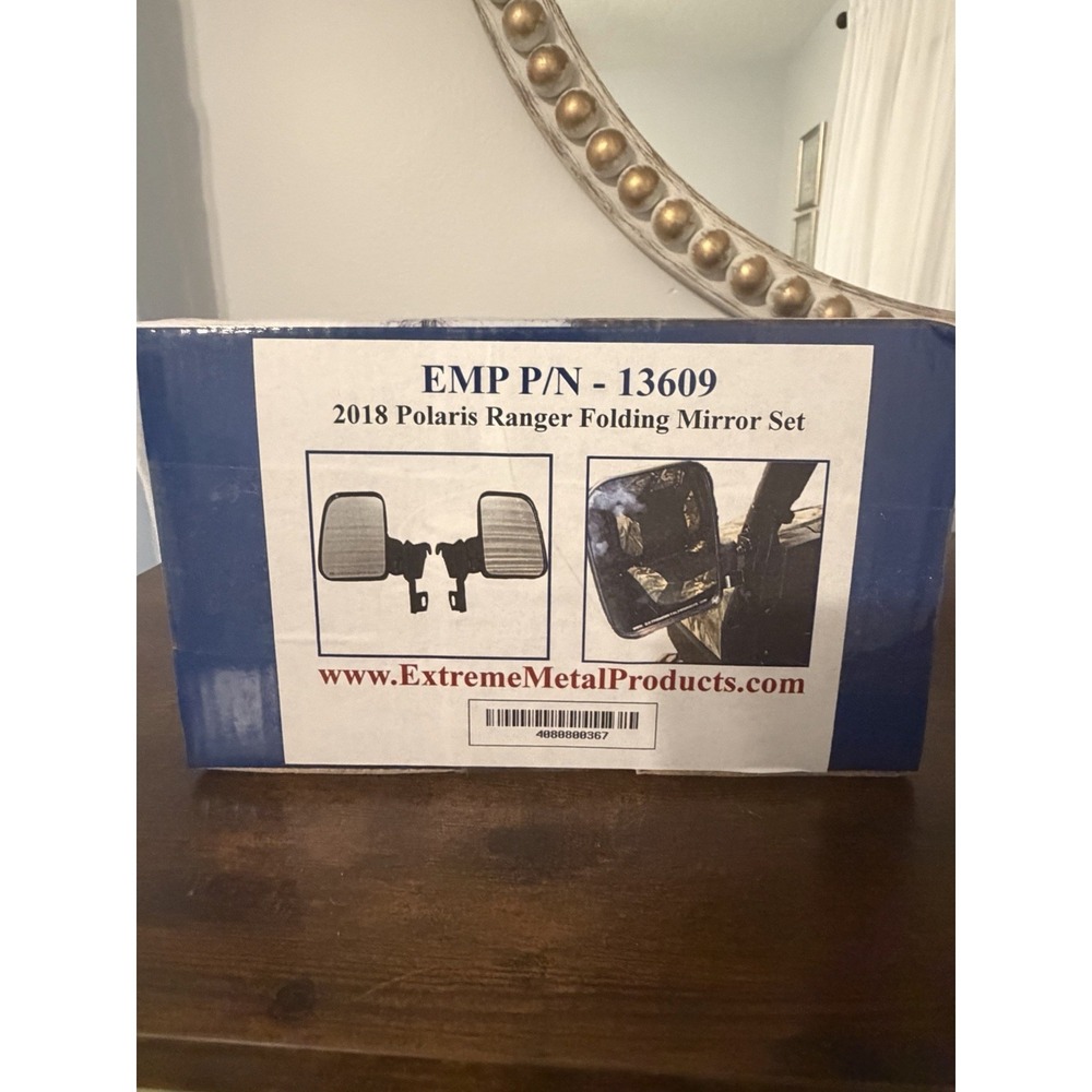 NEW EMP 13609 Folding Mirror Set Polaris Ranger UTV Side Mirrors Sealed‎ Box